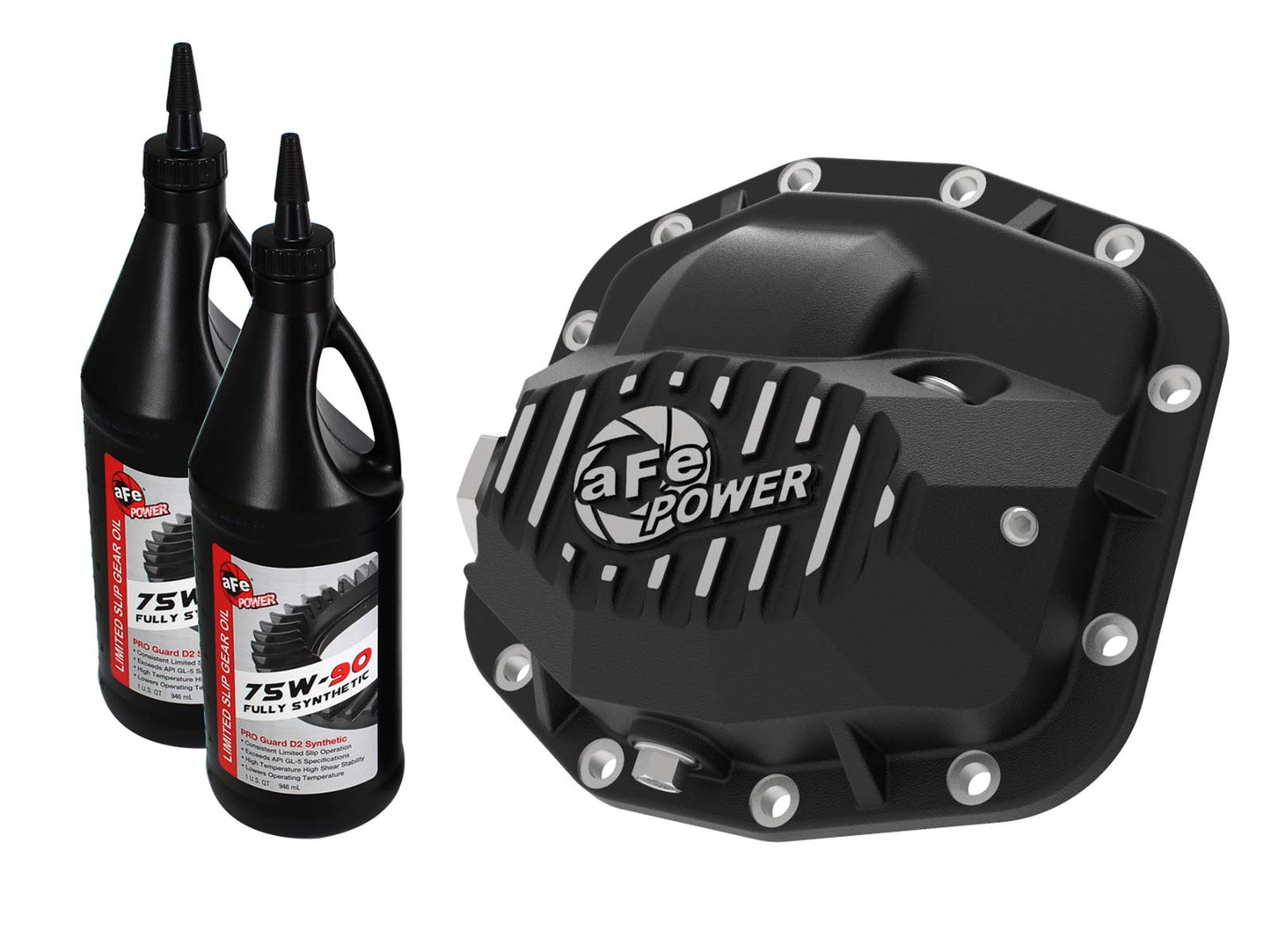 aFe POWER Pro Series Front Differential Cover Black w/Oil - #46-71011B - Jeep Wrangler (JL) 18-23 L4-2.0L (t)/ V6-3.6L (Dana M186)