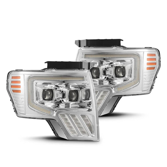 AlphaRex USA 0914 F150 Luxx LED Projector Headlights with Activation Light Chrome - 880091