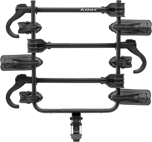 KUAT Transfer V2 2" 3-Bike Hitch Bike Rack | Lightweight Durable Steel Bicycle Car Rack with Tamper-Resistant Hitch and Semi-Integrated Bike Cable Lock | Fits Wheelbases up to 50" & Wheels 18"-29"
