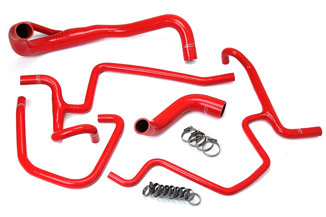 HPS 57-1646-RED Red Silicone Radiator and Heater Hose Kit