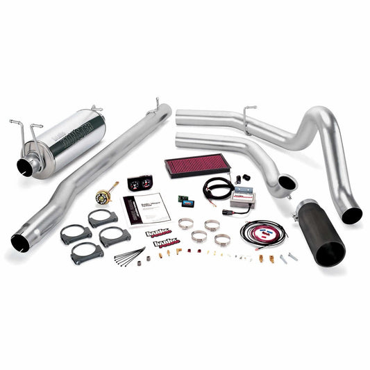 Banks Engineering Stinger System Single Exh S/SBLACK Tip 1999 1/2 Ford 7.3L F250/350 Auto - 47531-B