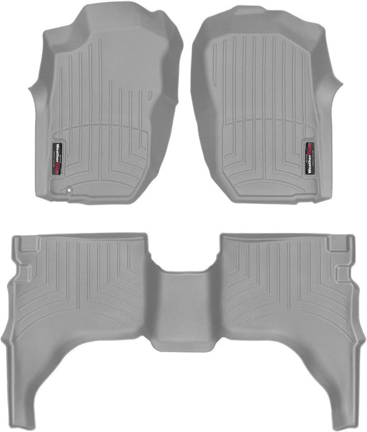 WeatherTech Custom Fit FloorLiners for Toyota Tacoma - 1st & 2nd Row (461212-1-2), Grey
