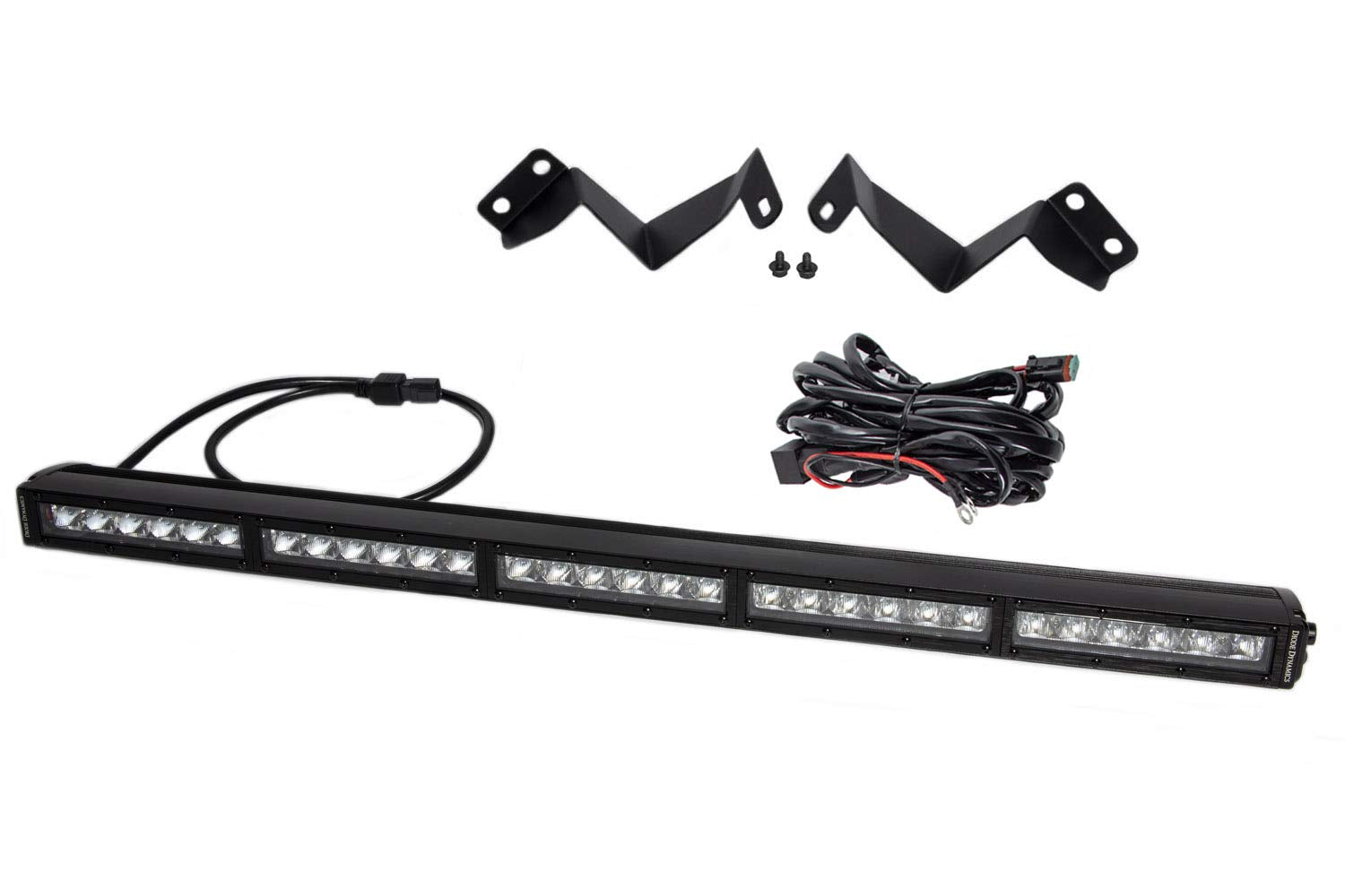Diode Dynamics Stealth White Driving 30" LED Light Bar Kit compatible with Toyota Tacoma 2016-2023