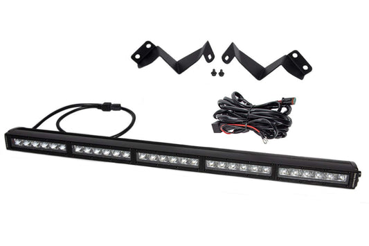 Diode Dynamics Stealth White Driving 30" LED Light Bar Kit compatible with Toyota Tacoma 2016-2023