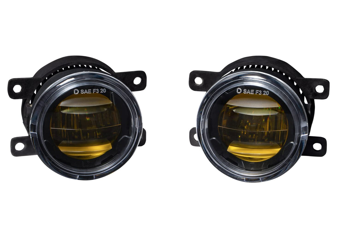 Diode Dynamics Elite Series Fog Lamps compatible with Fiat 500 2012-2016 (pair), Yellow (3000K)