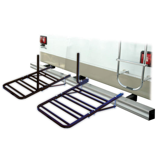 Swagman RV Approved 4 Bike RV Bumper Mount Rack Ã¢â‚¬â€œ U-Bolt Mounted Carrier for Travel Trailers, 5th Wheels and RVs