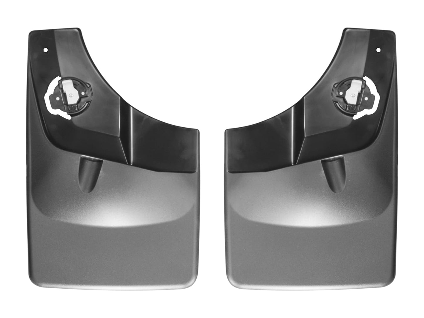 WeatherTech Custom No Drill Splash Guard MudFlaps for Ford F-150, F-150 - Rear Pair (120044), Black