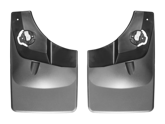 WeatherTech Custom No Drill Splash Guard MudFlaps for Ford F-150, F-150 - Rear Pair (120044), Black