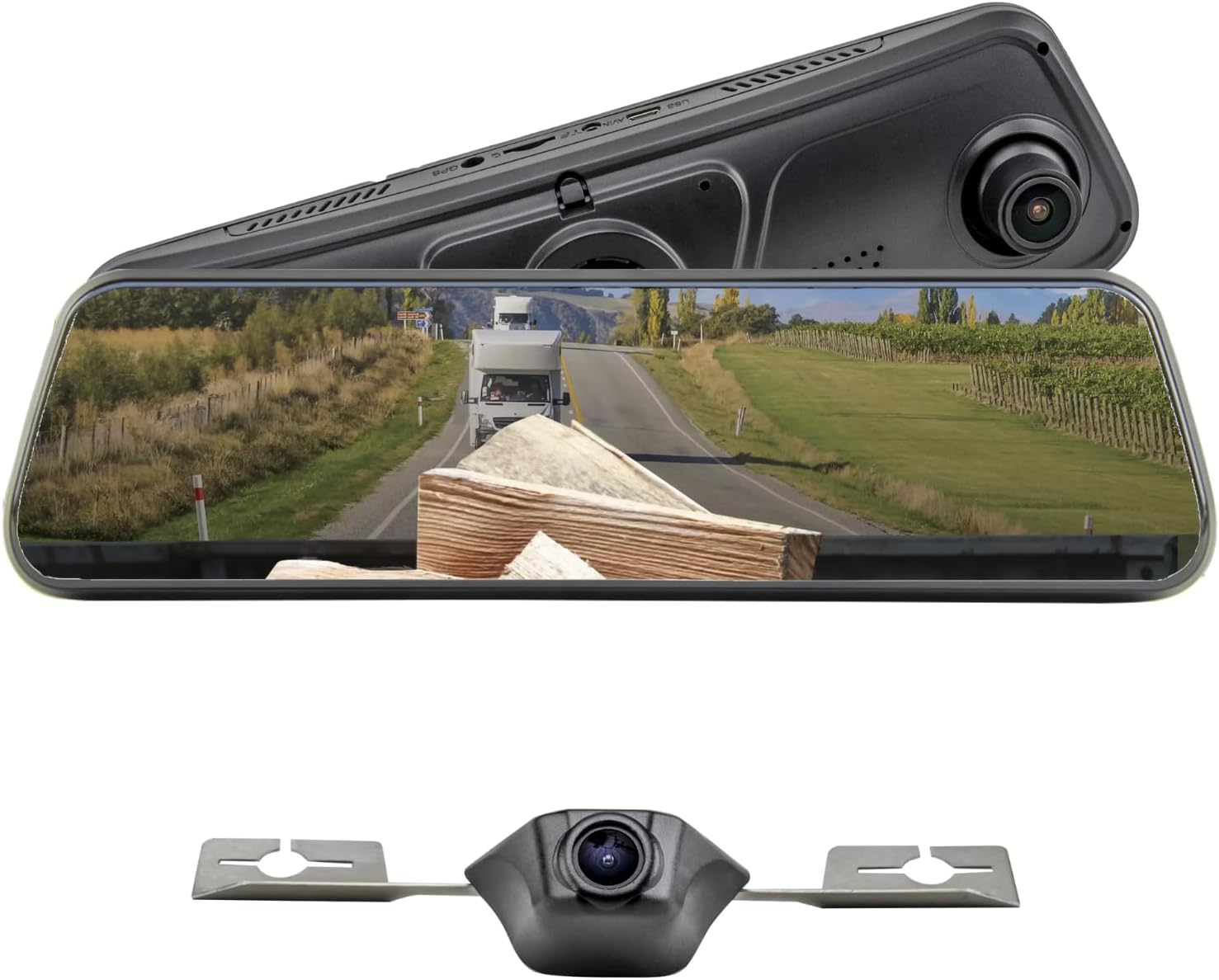 Brandmotion FVMR-1191 FullVUE Mirror Vision System fits 2019-2025 Silverado Sierra 1500 | Retains Standard Mirror Functionality with One Touch | Full Touchscreen for Easy Adjustments | Night Vision