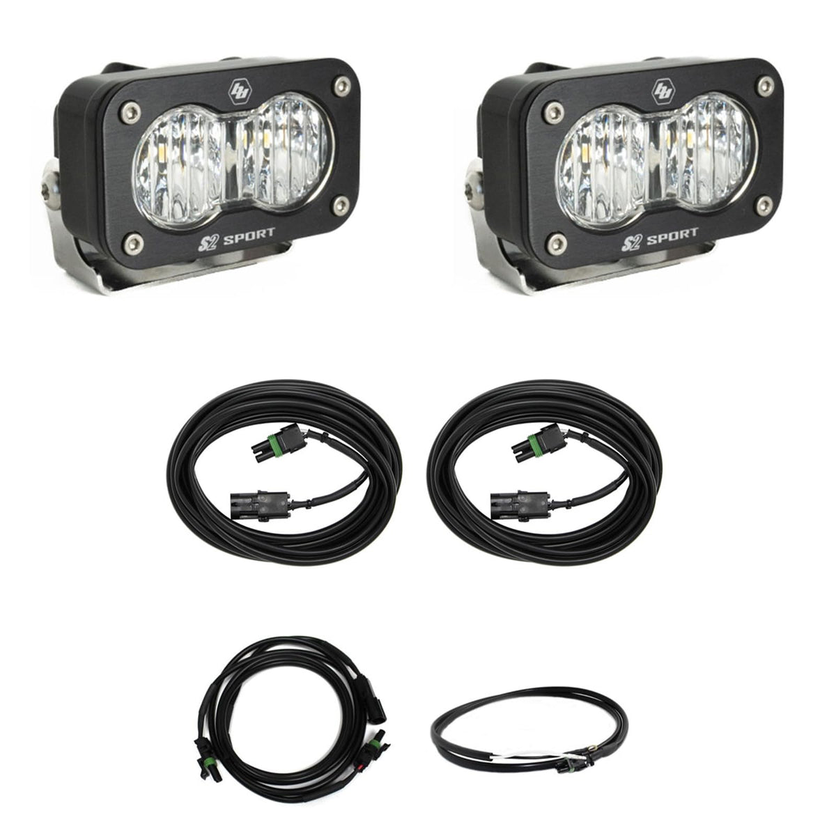 Baja Designs S2 Sport with C Reverse Kit with Upfitter Wide CORNERING/CLEAR/UPFITTER Wiring - 448209UP