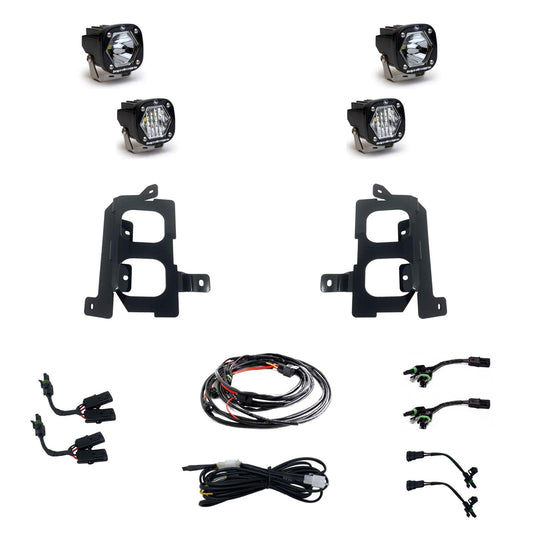 Baja Designs 1922 Sierra 1500 S1 Dual Fog Pocket Kit Wide CORNERING/SPOT/CLEAR/CLEAR - 448085