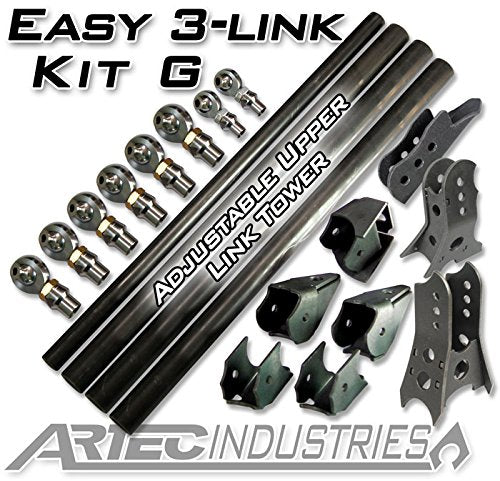 Artec Industries LK0136-GNKQ Easy 3 Link Kit G Adjustable Upper link No Tubing Outside Frame Offset Front Passenger/Rear Driver, 1 Pack