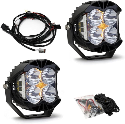 Baja Designs LP4 Pro LED Light Pods - (2) LED Lights (Spot Lens; Clear)
