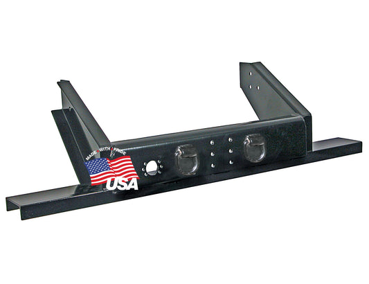 Buyers Products 1809050 Flatbed/Flatbed Dump Hitch Plate Bumper For Pintle Mount, 20,000 MGTW, Pintle Hook Hitch Plate, Flatbed Truck Accessories, Black