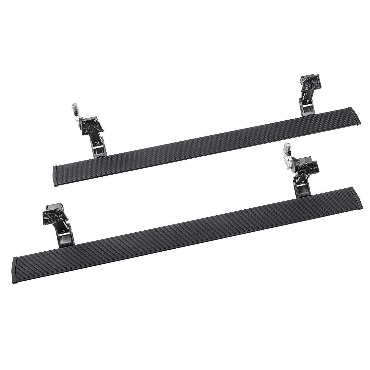 RealTruck AMP Research PowerStep Plug-N-Play | Fits 2022 - 2026 Chevrolet Silverado/GMC Sierra 1500/2500/3500HD | 76255-01A | Rust Proof Aluminum Retractable Electric Steps with LED Step Lights