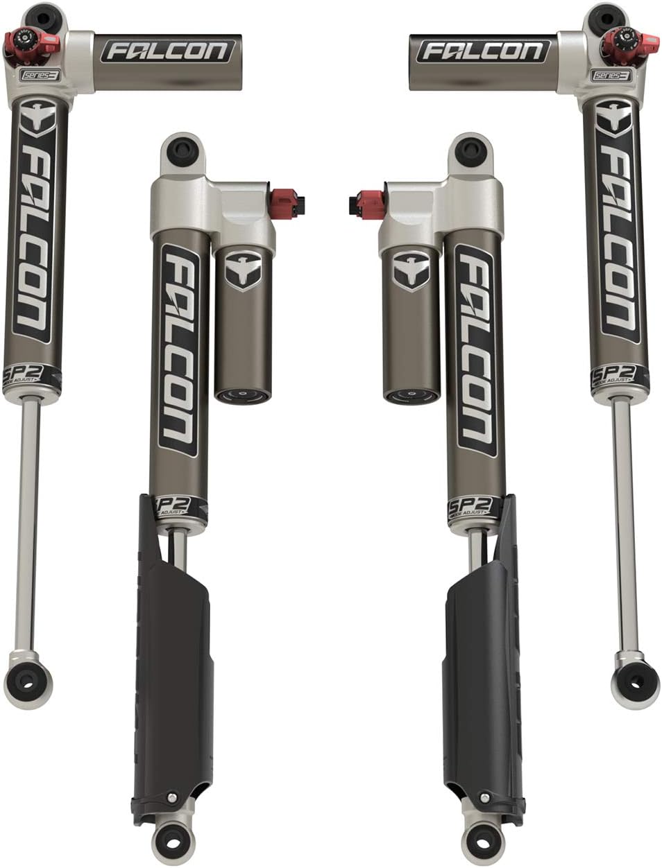 JT Falcon SP2 3.3 Fast Adjust Piggyback Shocks (2-3â€ Lift)