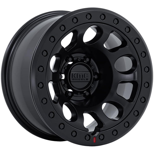 KMC KM241 E25 Beadlock 17x9 5x5" -38mm Blackout Wheel Rim 17" Inch KM241MX17905038N