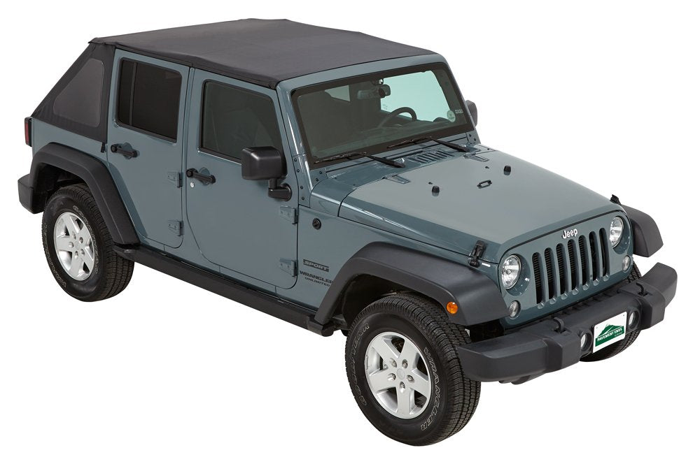 Bestop Pavement Ends by Bestop 56843-35 Black Diamond Frameless Sprint Top for 2010-2017 Jeep Wrangler Unlimited