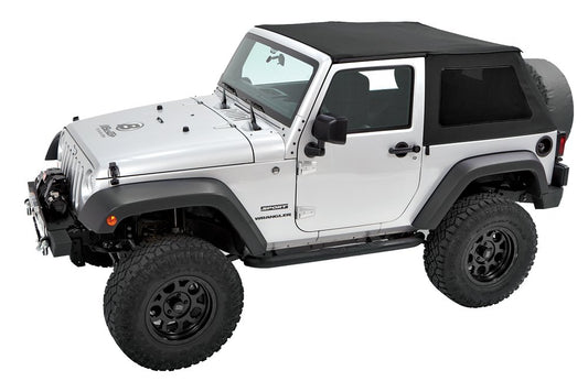 Bestop Pavement Ends by Bestop 56842-35 Black Diamond Frameless Sprint Top for 2010-2017 Jeep Wrangler 2-Door