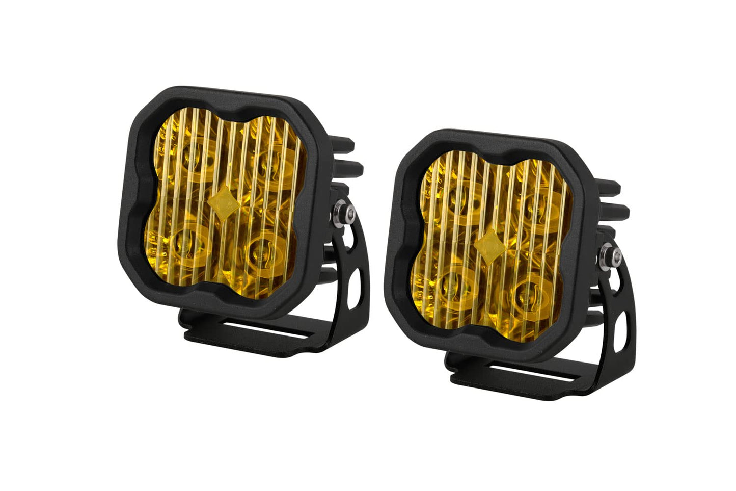 Diode Dynamics SS3 SAE Yellow Sport LED Pod (pair), Driving with Amber Backlight