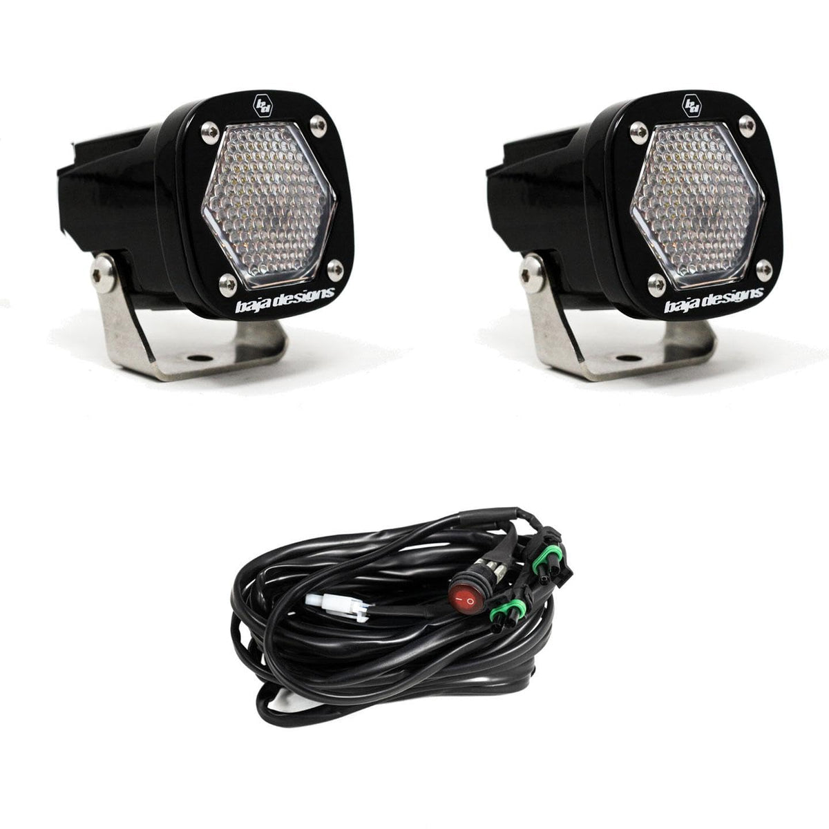 Baja Designs S1 WORK/SCENE LED Light with Mounting Bracket Pair - 387806