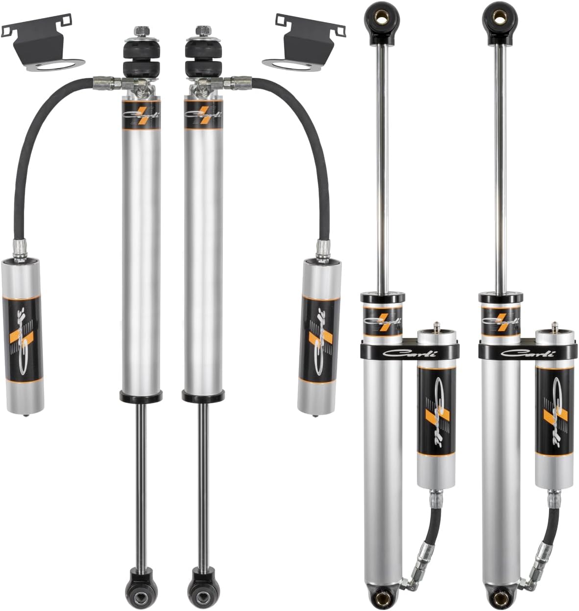 Carli Backcountry Leveling Shock Set, Remote Reservoir, 2013-22, Ram 3500, 4x4