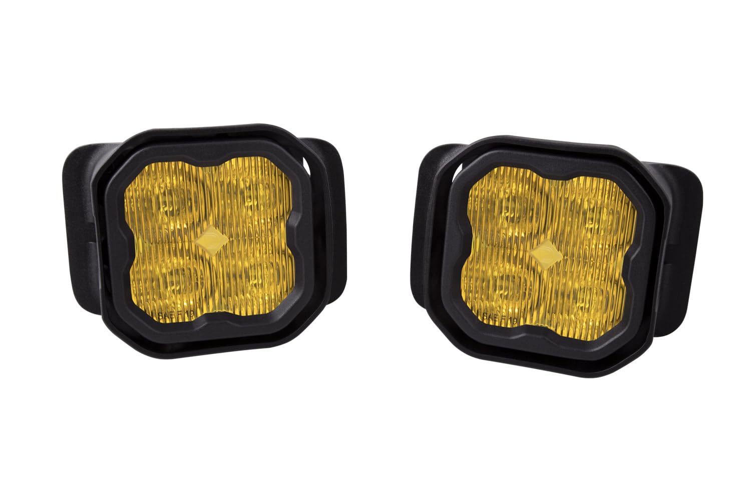 Diode Dynamics SS3 SAE/DOT Type F2 Fog Light Kit compatible with Ford, F150/F250/F350 Superduty, Yellow SAE Fog Pro with Backlight