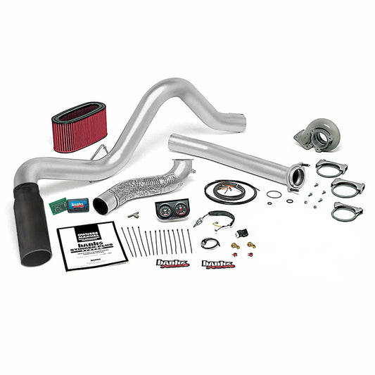 Banks Engineering Stingerplus System Single Exh S/SBLACK Tip 1995 1/297 Ford 7.3L Man - 48560-B