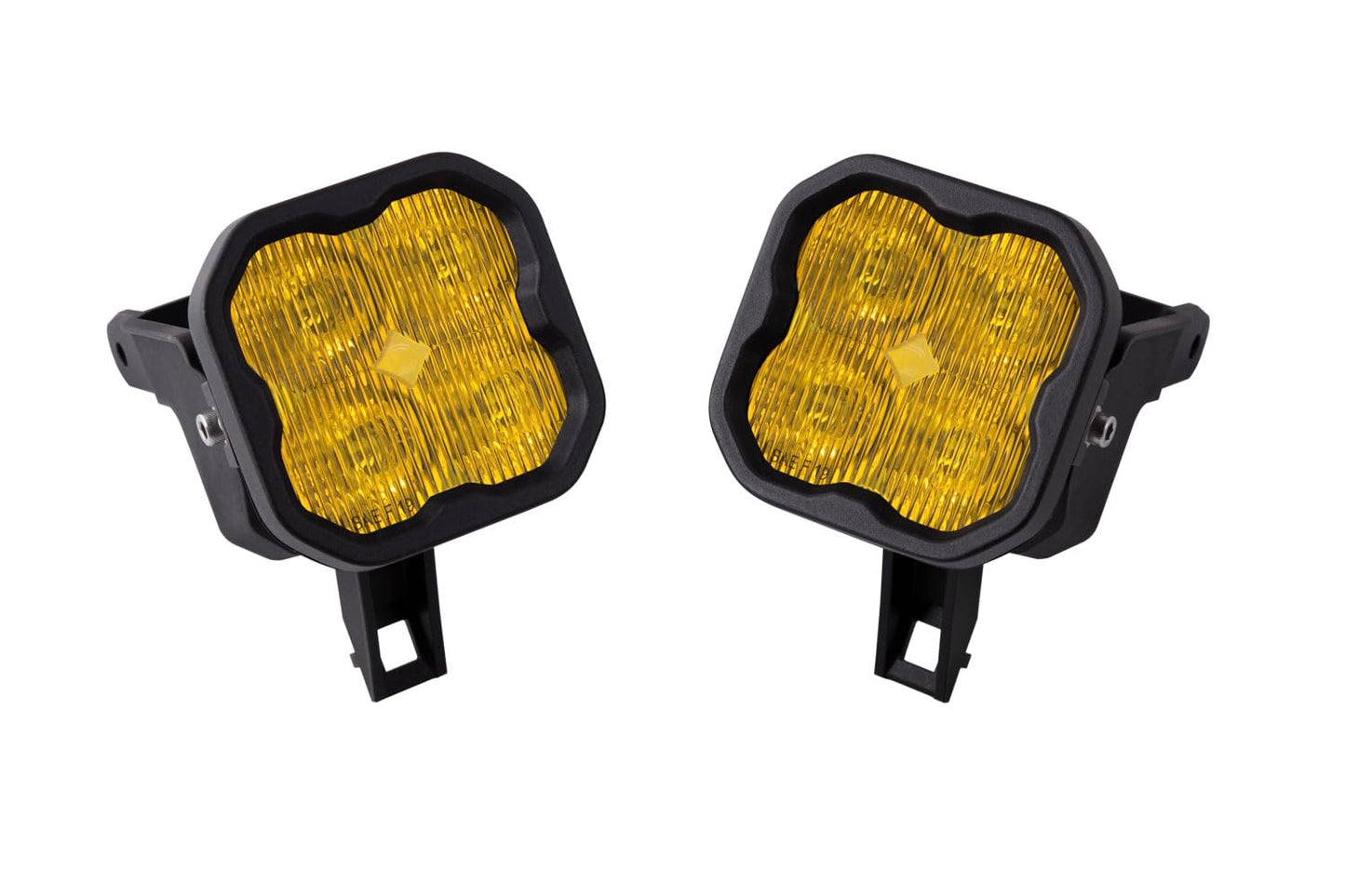 Diode Dynamics SS3 SAE/DOT Type SDX Fog Light Kit compatible with Ford, F250/F350 Superduty/Ranger, Yellow SAE Fog Pro with Backlight
