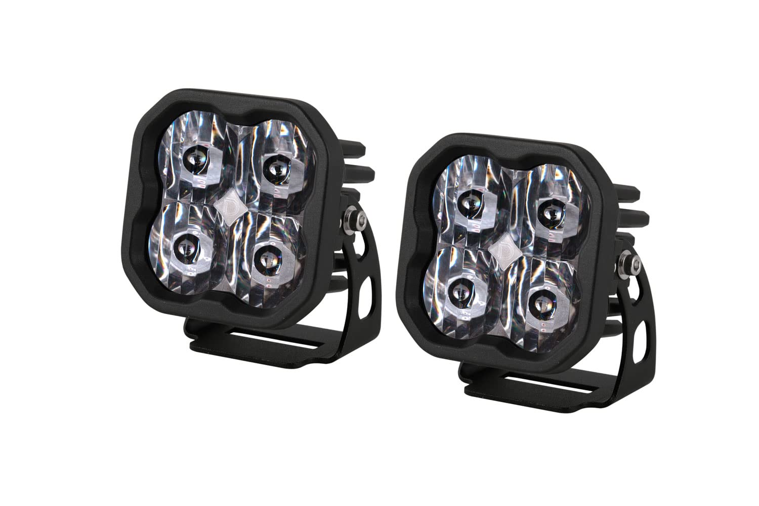 Diode Dynamics SS3 SAE/DOT White Sport LED Pod (pair), SAE/DOT Driving with Amber Backlight