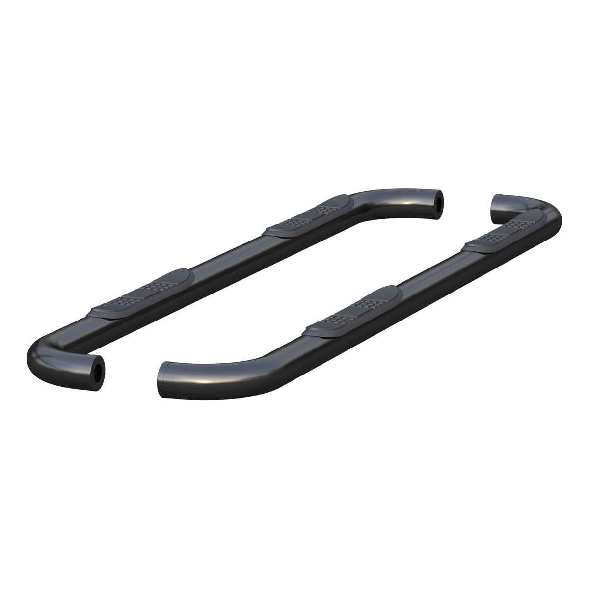 Aries 19C Ram 1500 3 in Round Semigloss Black Steel Side Bars - 205044