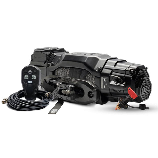 ARB ARW100SA Winch 10,000 lb with Premium Grey Synthetic Rope 12 V Low Mount with Motor Control Unit Ideal for 4x4 Off Road Adventures, unstock Vehicle - 2026 Launched
