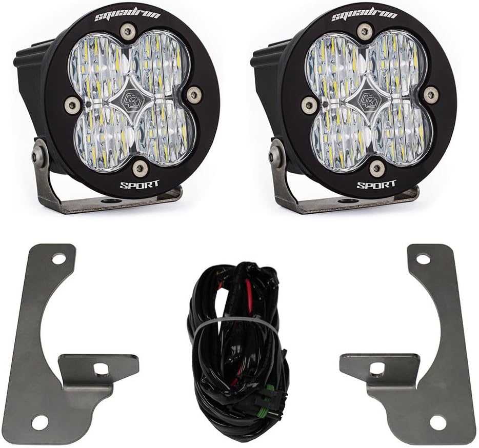 Baja Designs 587523 Squadron, Vehicle Specific LED Kit (Jeep, Squadron-R Sport, JK Rubicon X/10th Anne/Hard Rock)
