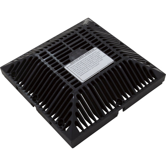 Drain Grate, Waterway, 9" x 9" Square, Black