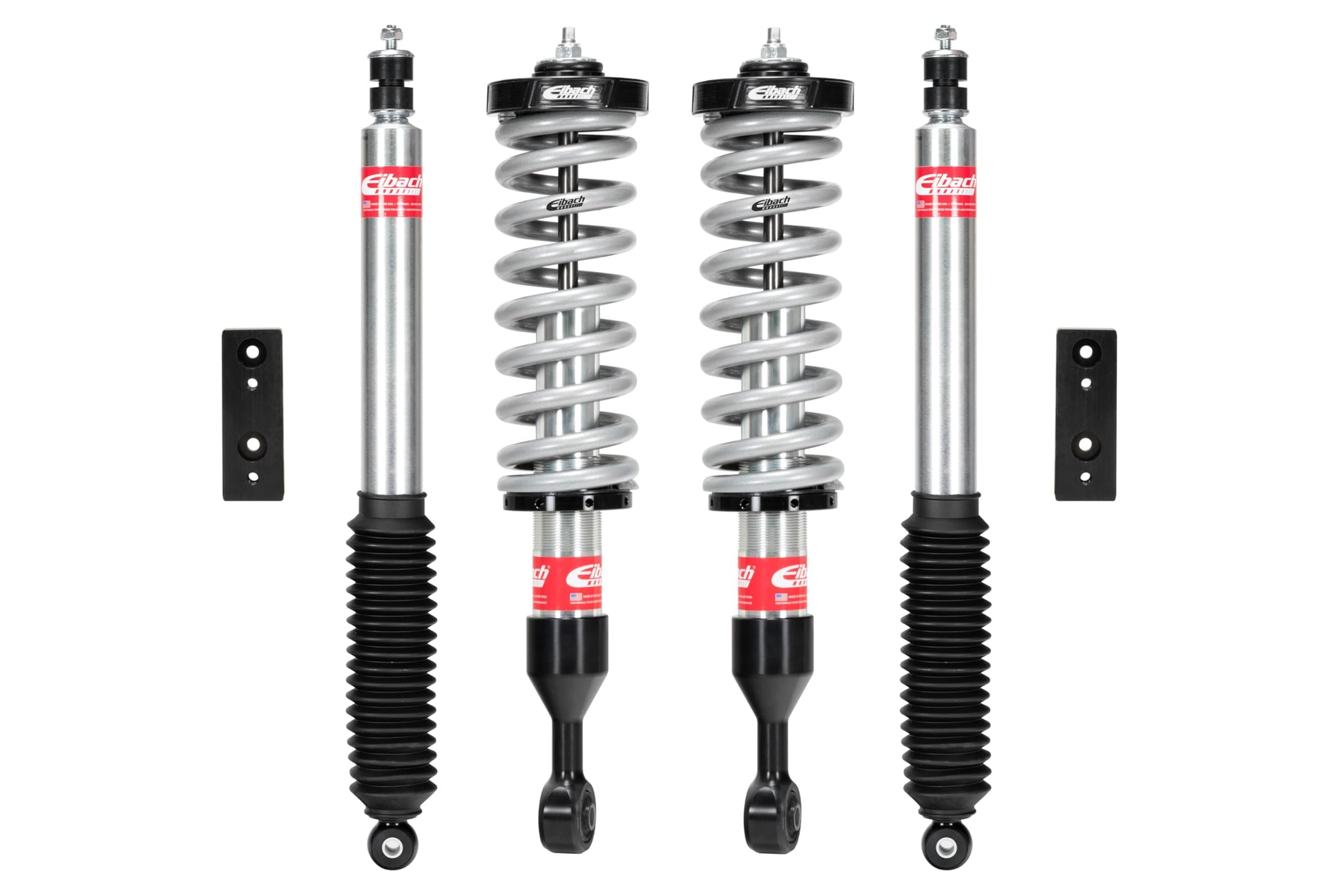 Eibach Suspension Lift Kit, PRO-TRUCK-LIFT STAGE 2, 0.7 to 2.7 in Front Lift, 0 to 1.5 in Rear Lift, Springs/Shocks/Brackets, compatible with Toyota Midsize Truck 2005-23, Kit