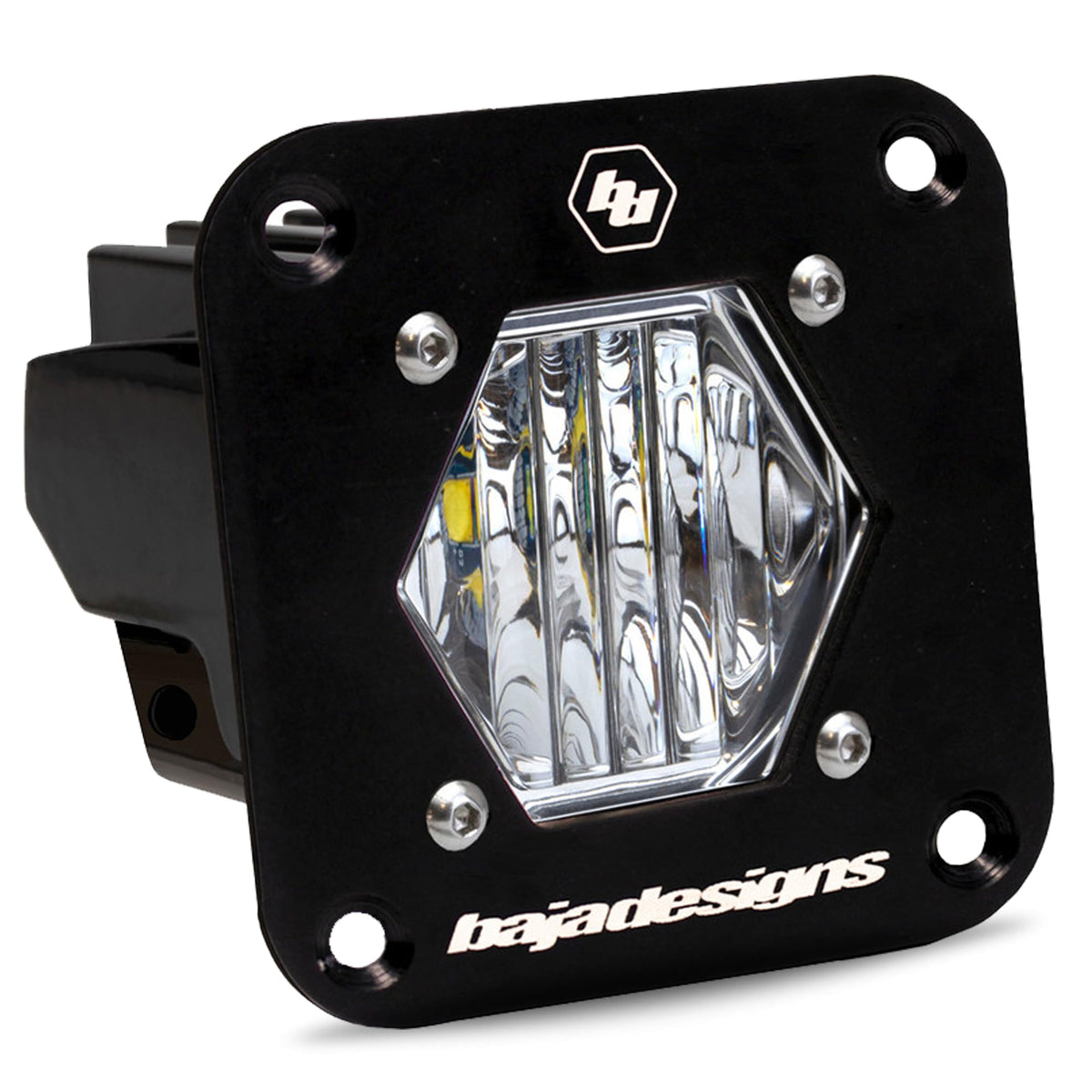 Baja Designs S1 Black Flush Mount LED Auxiliary Light Pod(wide Cornering;clear) - 381005