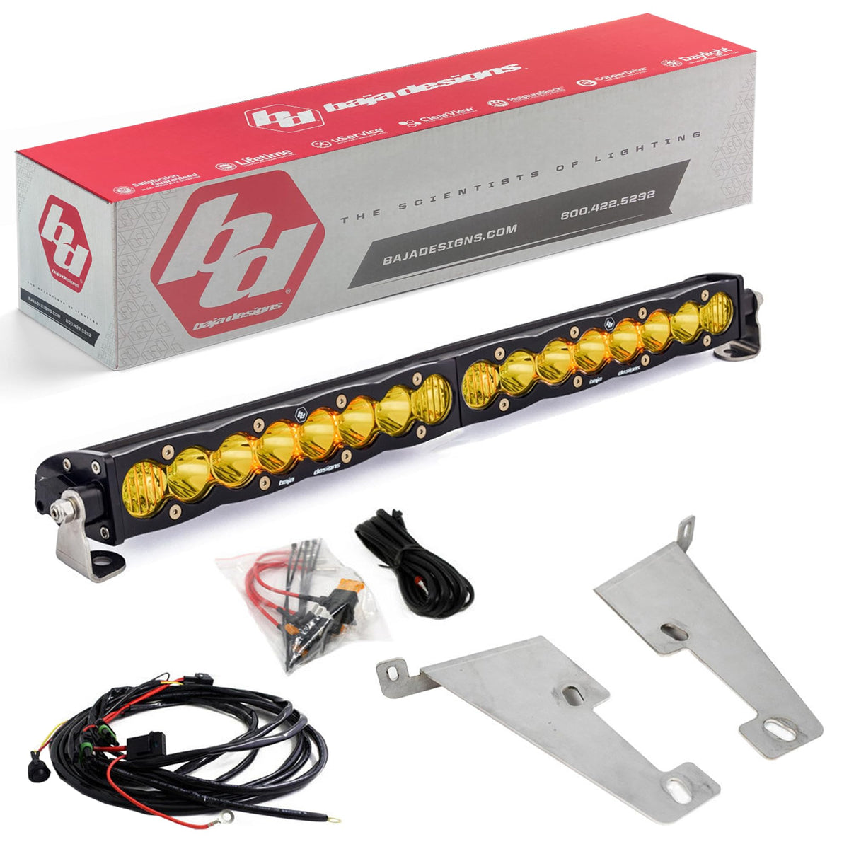 Baja Designs 22C Tundra S8 20 Inch Behind Bumper Kit DRIVING/COMBO/BAJA Amber - 448077
