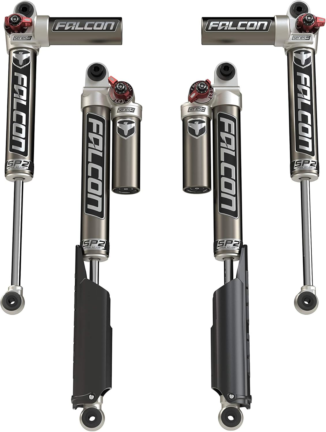 JL 2-Door Falcon SP2 3.3 Fast Adjust Piggyback Shocks (0-1.5â€ Lift)