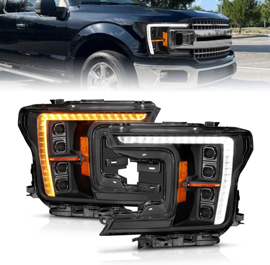 ANZO 18-20 Ford F-150 (w/Factory Halogen) Z-Series Full LED Proj Headlights - Pair