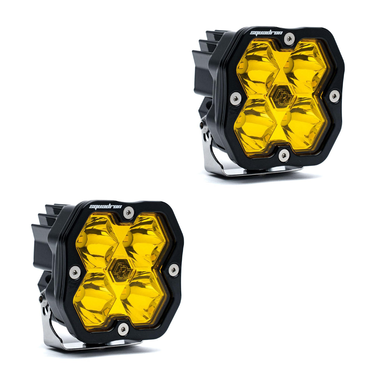 Baja Designs Squadron 2.0 Sport Pair LED Spot Baja Amber No Harness - 55-7811-2NH