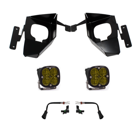 Baja Designs 1618 Silverado 1500 Squadron Sae Fog Pocket Kit (sae Fog; Baja Amber) - 447535