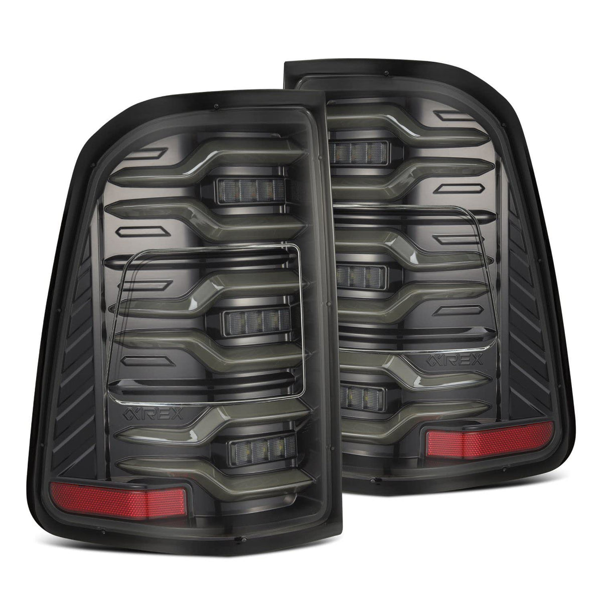 AlphaRex USA 1922 Ram Luxx LED Tail Lights Alphablack with Act Light & Seq Signal - 640030