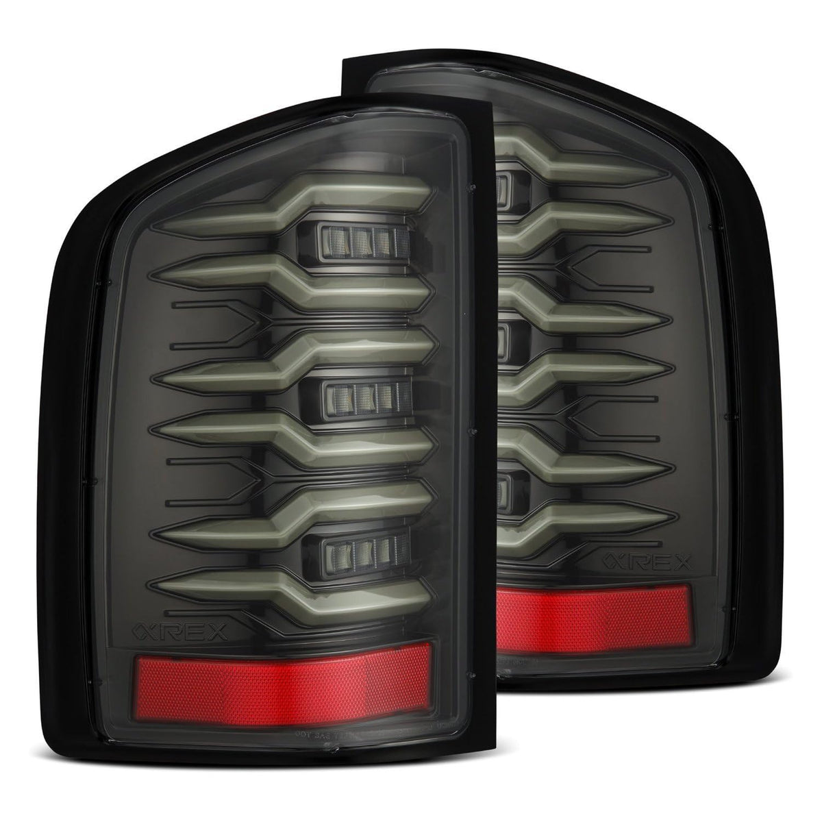 AlphaRex USA 0713 Silverado 1500/0714 2500/3500HD Luxx LED Tail Lights Alphablack - 620090