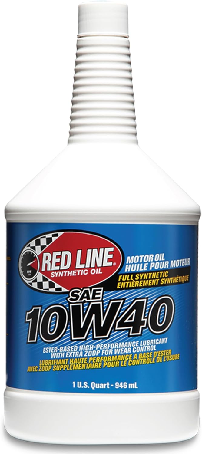 Red Line 11404 SAE 10W40 Fully Synthetic Motor Oil - 1 Quart (12 Pack)