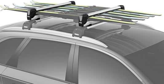 Thule SnowPack Extender Ski/Snowboard Rack (6pr/4 Boards), Silver