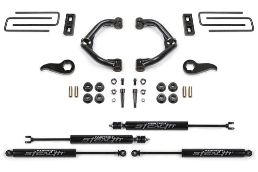 Fabtech K1181M Uniball UCA Lift System w/Shocks 3.5 in. Lift w/Front And Rear Stealth Shocks Incl. PN [FTS21275/FTS755/FTSBK21/FTS6341/FTS6019] Uniball UCA Lift System w/Shocks