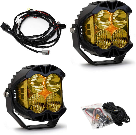Baja Designs LP4 Pro LED Light Pod - 2PCS LED w/ Wiring Harness (Driving/Combo; Amber)