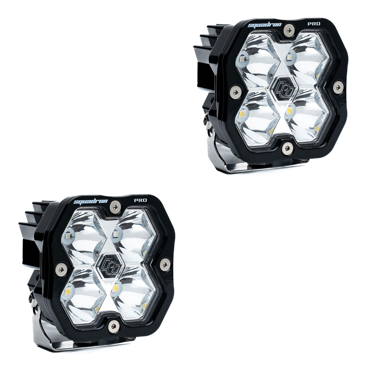 Baja Designs Squadron 2.0 Pro Pair LED Spot No Harness - 49-7801-2NH