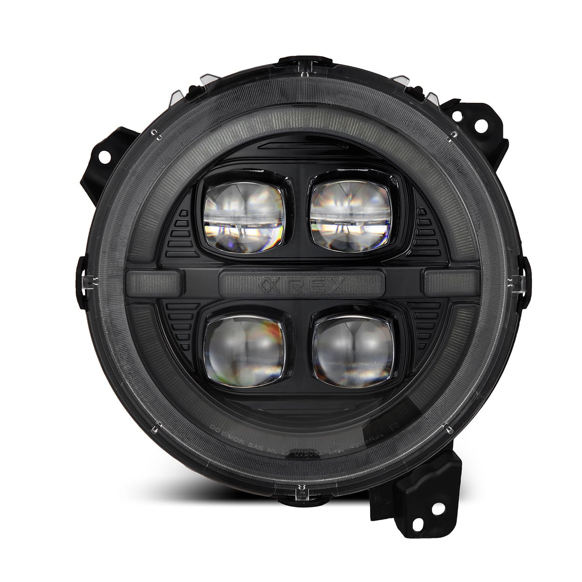 AlphaRex USA 18C WRANGLER/GLADIATOR JL/LT Nova Series LED Prjctr Headlights Alpha Blck - 880867