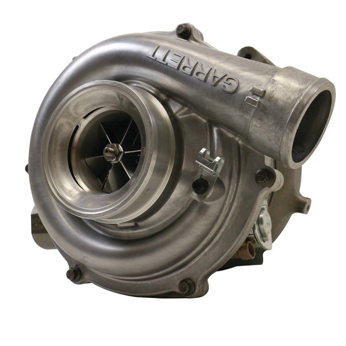 BD Diesel 1045820 Screamer Performance Exchange Turbo; Stage 1 GT37 Turbo; 10 Blade Turbine Wheel; Billet 6 By 6 Blade 61 mm Inducer/82 mm Exducer Compressor Wheel;